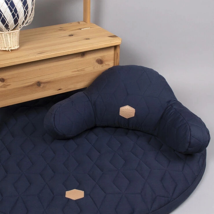 Filibabba Legemadras - Dark Blue Soft Quilt 4 Filibabba Legemadras - Dark Blue Soft Quilt - Billede 2