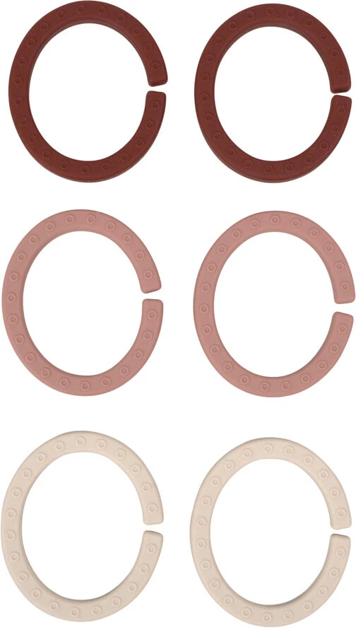 Filibabba Silikone Ophængsringe - Rose Rose 3 Filibabba Silikone Ophængsringe - Rose Rose