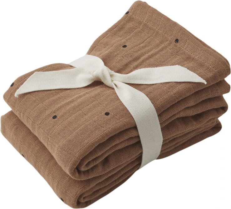 Liewood Lewis Muslin Cloth 2-pack Classic Dot Tuscany Rose 3 Liewood Lewis Muslin Cloth 2-pack Classic Dot Tuscany Rose