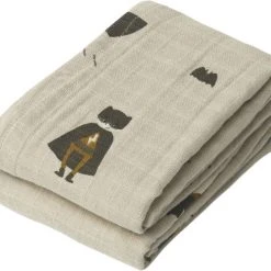 Liewood Lewis Muslin Cloth 2-pack Superhero/dune Mix