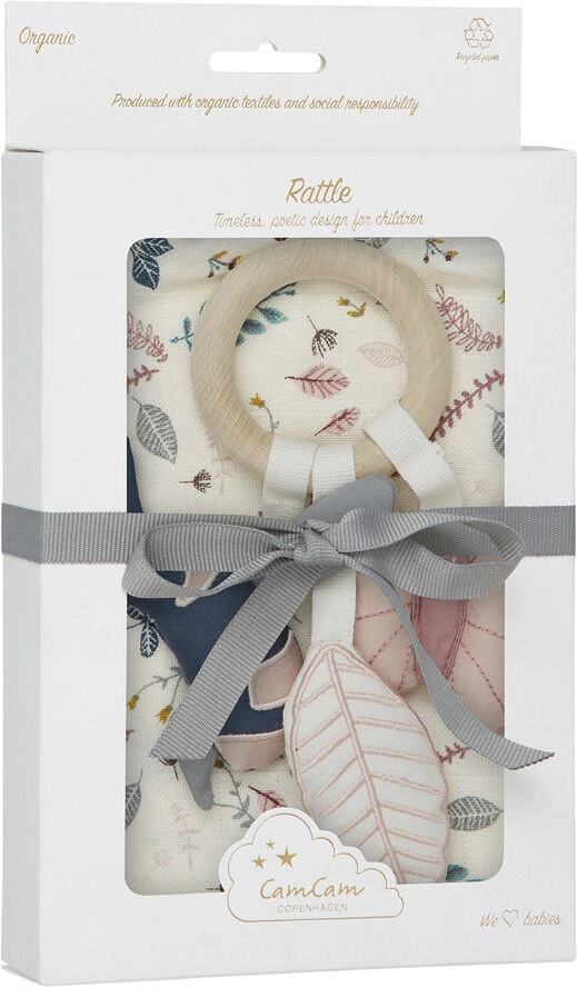 Cam Cam Copenhagen Gift Box W/ Muslin Cloth And Activity Ring - OCS Pressed Lea Pressed Leaves Rose 3 Cam Cam Copenhagen Gift Box W/ Muslin Cloth And Activity Ring - OCS Pressed Lea Pressed Leaves Rose