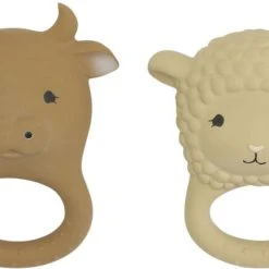 Konges Sløjd 2 PACK TEETHERS FARM SHEEP/COW