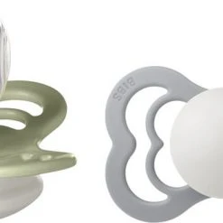 BIBS Supreme 2 PACK Silicone Size 2 Sage NIGHT/Cloud NIGHT Sage NIGHT / Cloud NIGHT