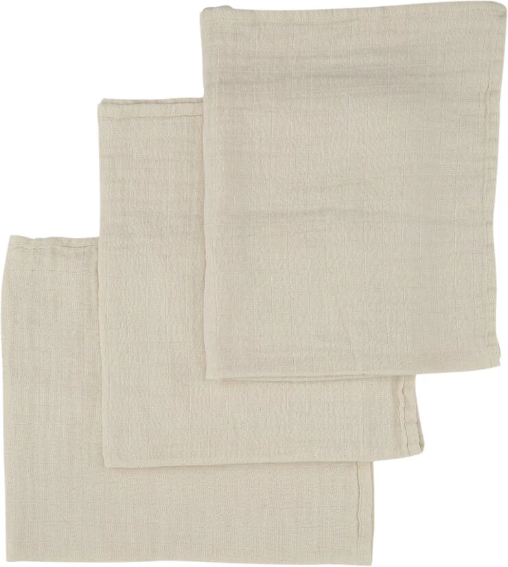 Konges Sløjd 10-pak Stofbleer - Natur Hvid 4 Konges Sløjd 10-pak Stofbleer - Natur Hvid - Billede 2