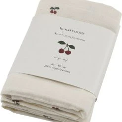 Konges Sløjd 3 PACK MUSLIN CLOTH CHERRY