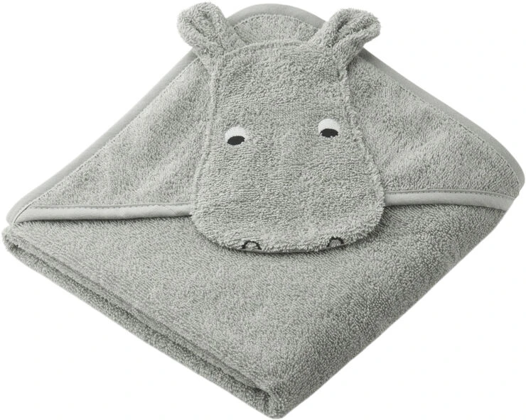 Liewood Albert Hooded Towel Hippo Dove Blue 3 Liewood Albert Hooded Towel Hippo Dove Blue