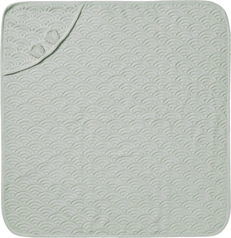 Cam Cam Copenhagen Towel, Baby, Hooded W/ Ears, 80x80cm - GOTS Dusty Green Dusty Green 4 Cam Cam Copenhagen Towel, Baby, Hooded W/ Ears, 80x80cm - GOTS Dusty Green Dusty Green - Billede 2
