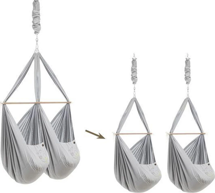 Nonomo Konverteringssæt Til Tvillingevugge - Fra 1 - 2 Vugge Grey 3 Nonomo Konverteringssæt Til Tvillingevugge - Fra 1 - 2 Vugge Grey