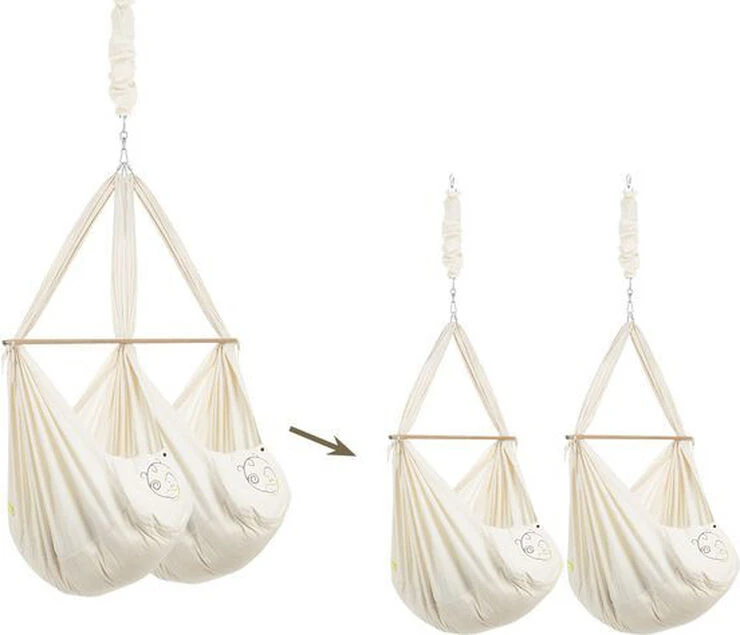 Nonomo Konverteringssæt Til Tvillingevugge - Fra 1 - 2 Vugge Grey 4 Nonomo Konverteringssæt Til Tvillingevugge - Fra 1 - 2 Vugge Grey - Billede 2