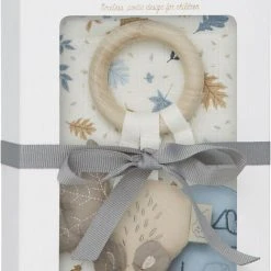 Cam Cam Copenhagen Gift Box W/ Muslin Cloth And Activity Ring - OCS Forest Forest