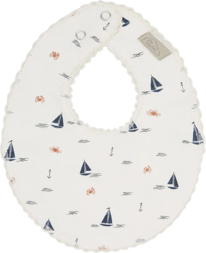 Cam Cam Copenhagen Teething Bib, Jersey - GOTS Sailboats Sailboats 3 Cam Cam Copenhagen Teething Bib, Jersey - GOTS Sailboats Sailboats
