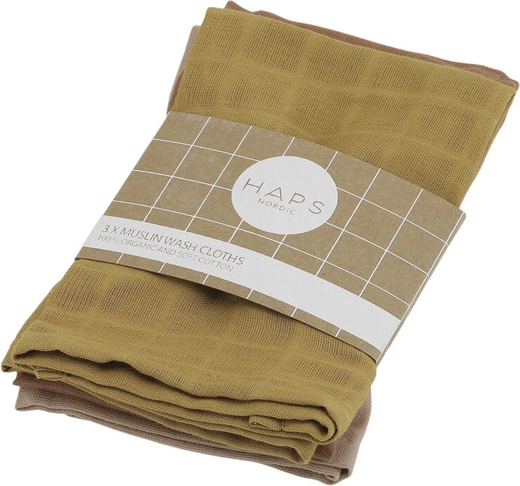 Haps Nordic Sui Muslin Wash Cloths Warm 4 Haps Nordic Sui Muslin Wash Cloths Warm - Billede 2