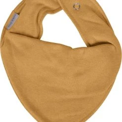 Mikk-Line Cotton Bibs - Triangle Honey Mustard