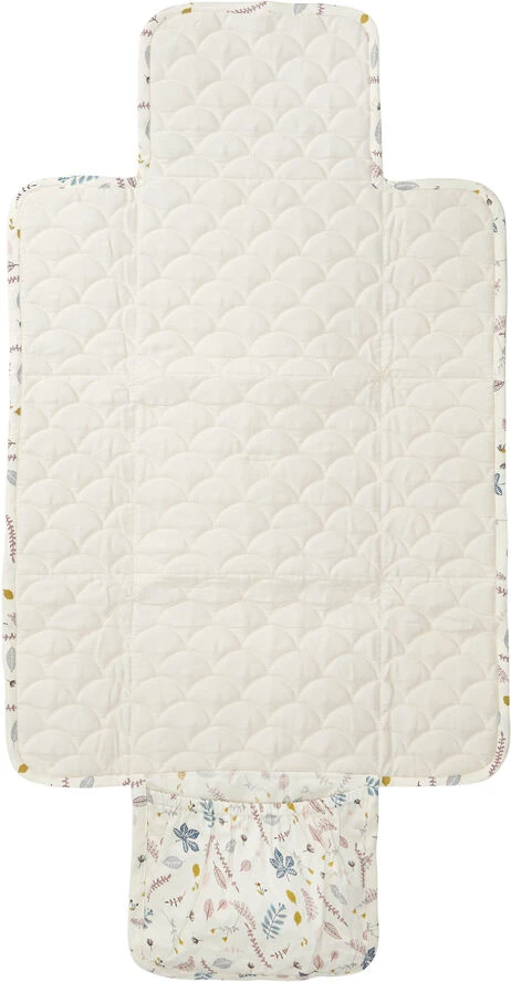 Cam Cam Copenhagen CHANGING MAT - QUILTED Pressed Leaves Rose 4 Cam Cam Copenhagen CHANGING MAT - QUILTED Pressed Leaves Rose - Billede 2