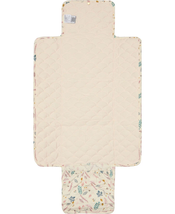 Cam Cam Copenhagen CHANGING MAT - QUILTED Pressed Leaves Rose 7 Cam Cam Copenhagen CHANGING MAT - QUILTED Pressed Leaves Rose - Billede 5