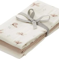 Cam Cam Copenhagen Muslin Cloth, Mix 3 Pack - GOTS Mix Windflower Cream, Dusty Rose, Powder