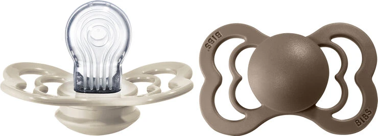 BIBS Supreme 2 PACK Silicone Ivory/Blush Ivory/Blush 3 BIBS Supreme 2 PACK Silicone Ivory/Blush Ivory/Blush