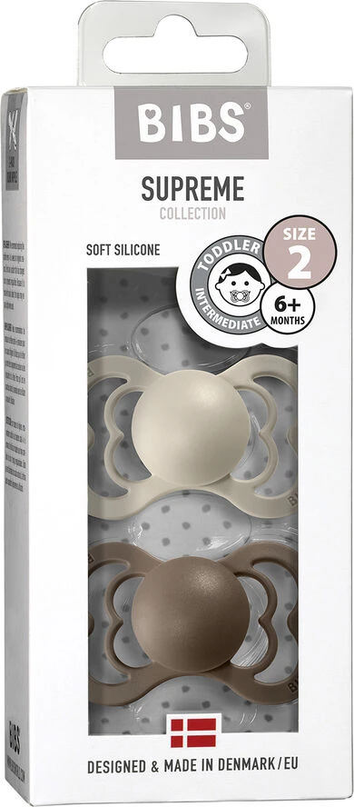 BIBS Supreme 2 PACK Silicone Ivory/Blush Ivory/Blush 5 BIBS Supreme 2 PACK Silicone Ivory/Blush Ivory/Blush - Billede 3
